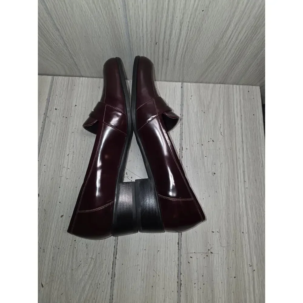 Enzo Angiolini Lafayette Women's Size 9M Brown Leather Loafers Slip On Shoes